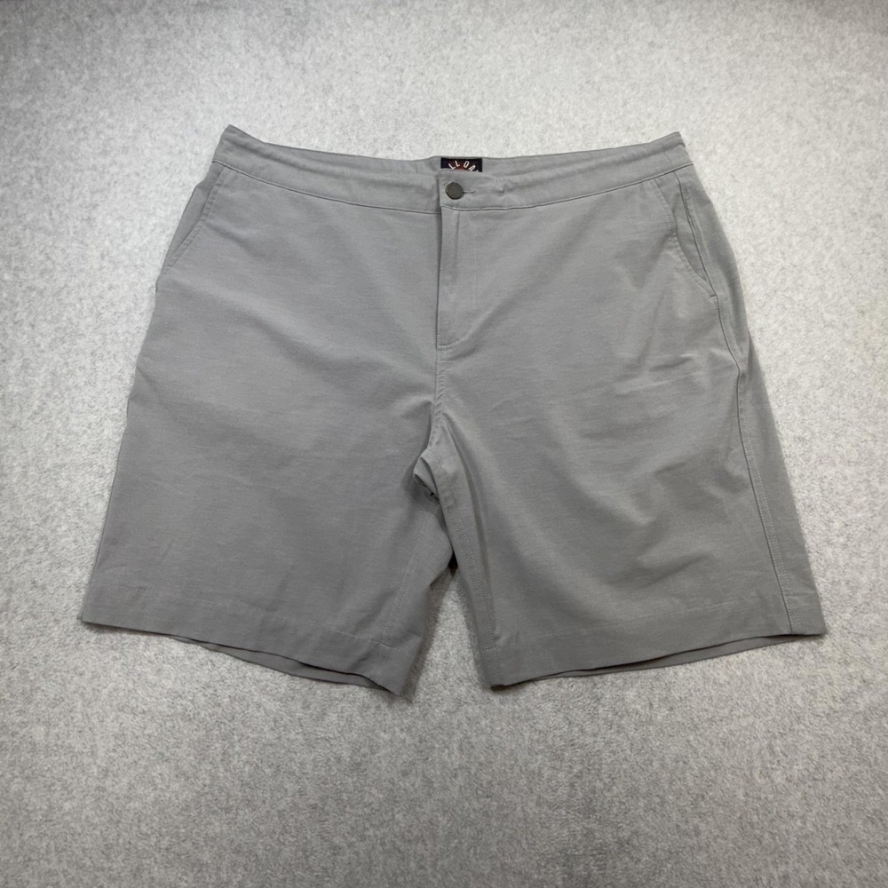 Faherty All Day Shorts Mens 38 Gray Performance Chino Drawstring Stretch 9 Inch